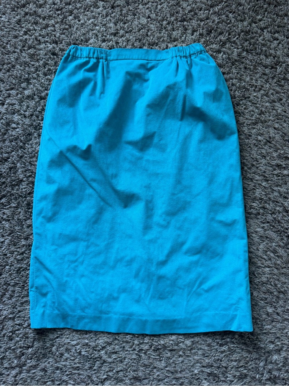 Vintage Da-Rue of California Turquoise Faux Suede Pencil Skirt Size 6 USA
